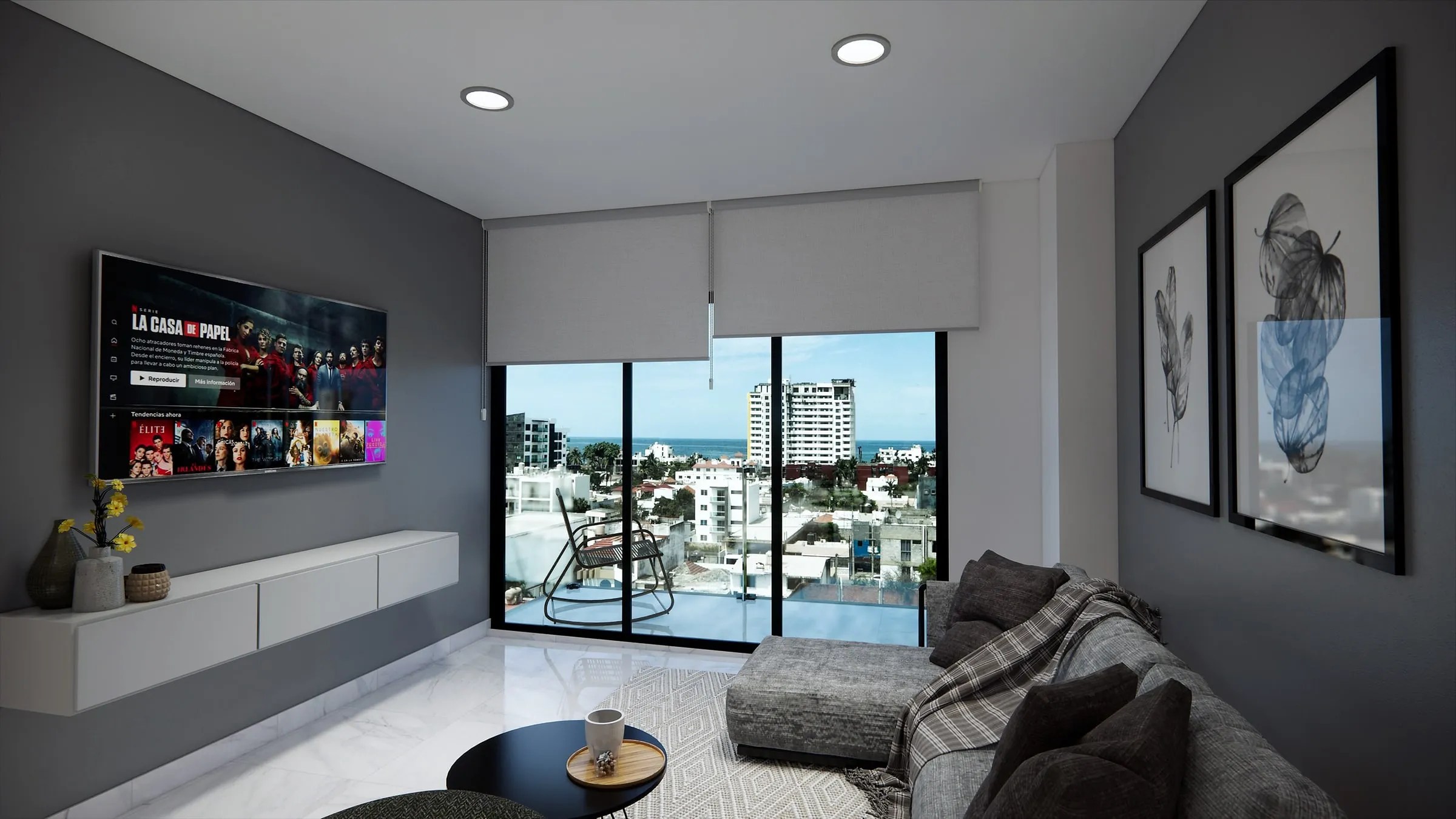 Vista aérea del complejo Gaia Towers en Mazatlán